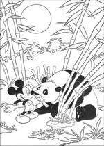 coloring page Mickey on safari